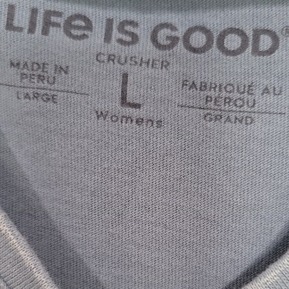 Life is Good Blue Sunflower Women's Top - Picture 2 of 5